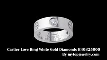 Cartier Love Ring - Cartier Love Ring White Gold Diamonds B4032500