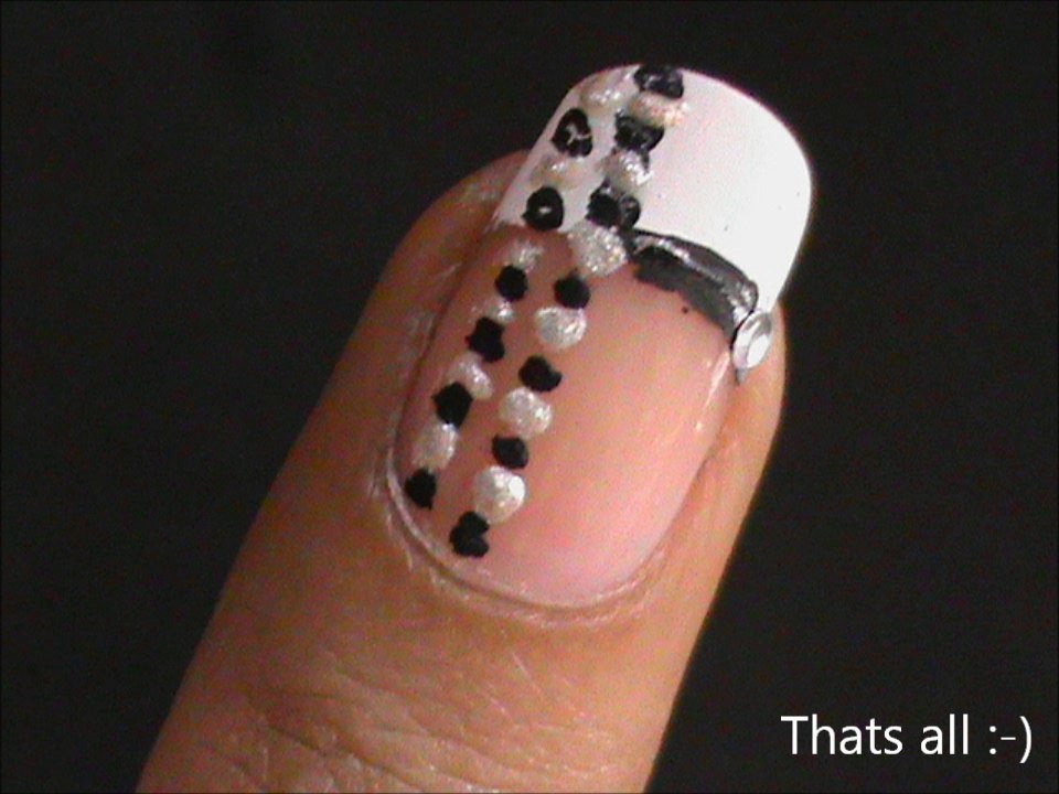 French Tip Nail Art - Dotting Nail Designs
