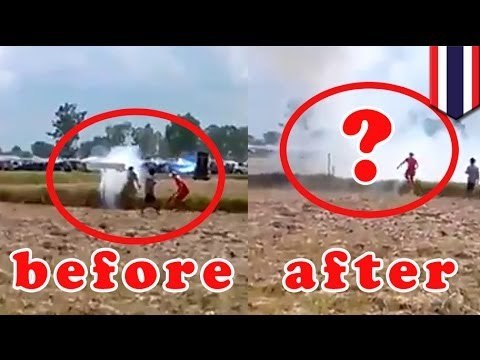 Fireworks accident caught on tape as Buddhist monk dies in massive explosion