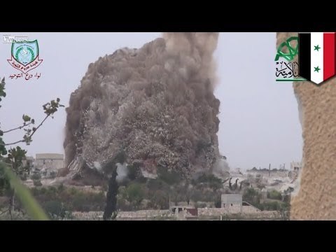 Syrian war: Massive tunnel bomb explosion kills 30 soldiers and 2 Islamic Front fighters