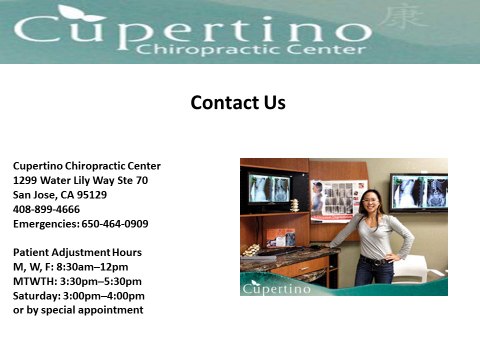 Cupertino Chiropractic Center San Jose CA 95129