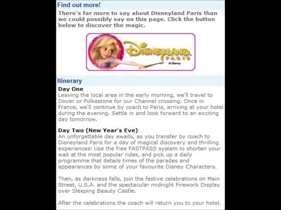 Newmarket Holidays | New Year at Disneyland Paris