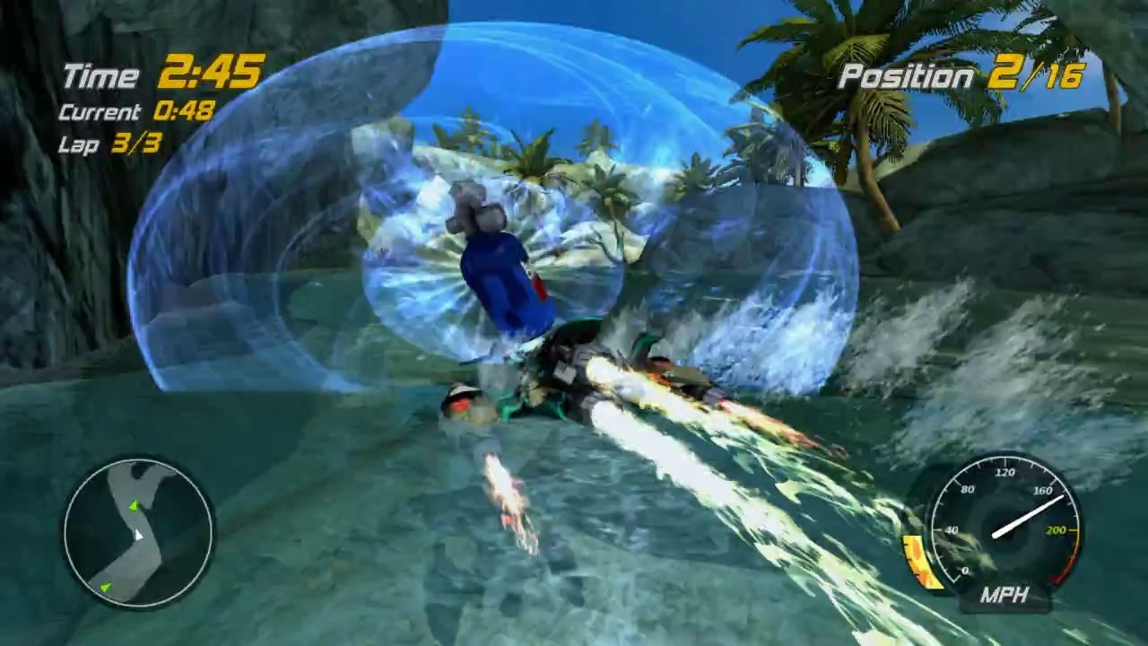 Hydro Thunder Hurricane Monster Island Race w Cutthroat Trailer