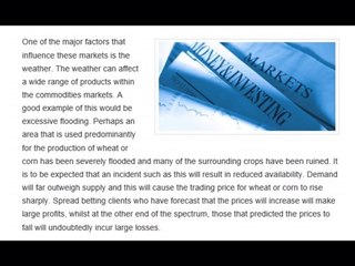 ActivTrades | Factors that affect the commodities markets
