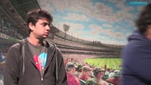 Tanmay and Rohan visit the Members reserve at the MCG cricket ground