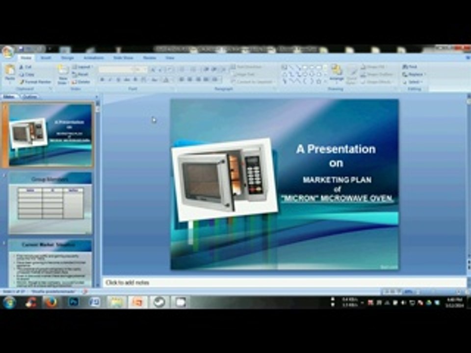 Assingment and Presentaion of "MARKETING PLAN for MICROWAVE OVEN"