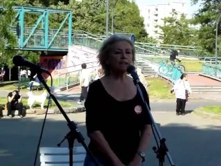 GIULIANA SGRENA E LA LISTA TSIPRAS AL PARCO MARTESANA DI MILANO