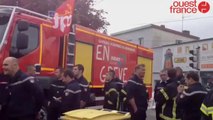 Les pompiers du Morbihan en grève