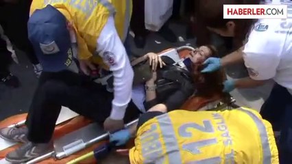 Taksim'de Genç Kıza Minibüs Çarptı