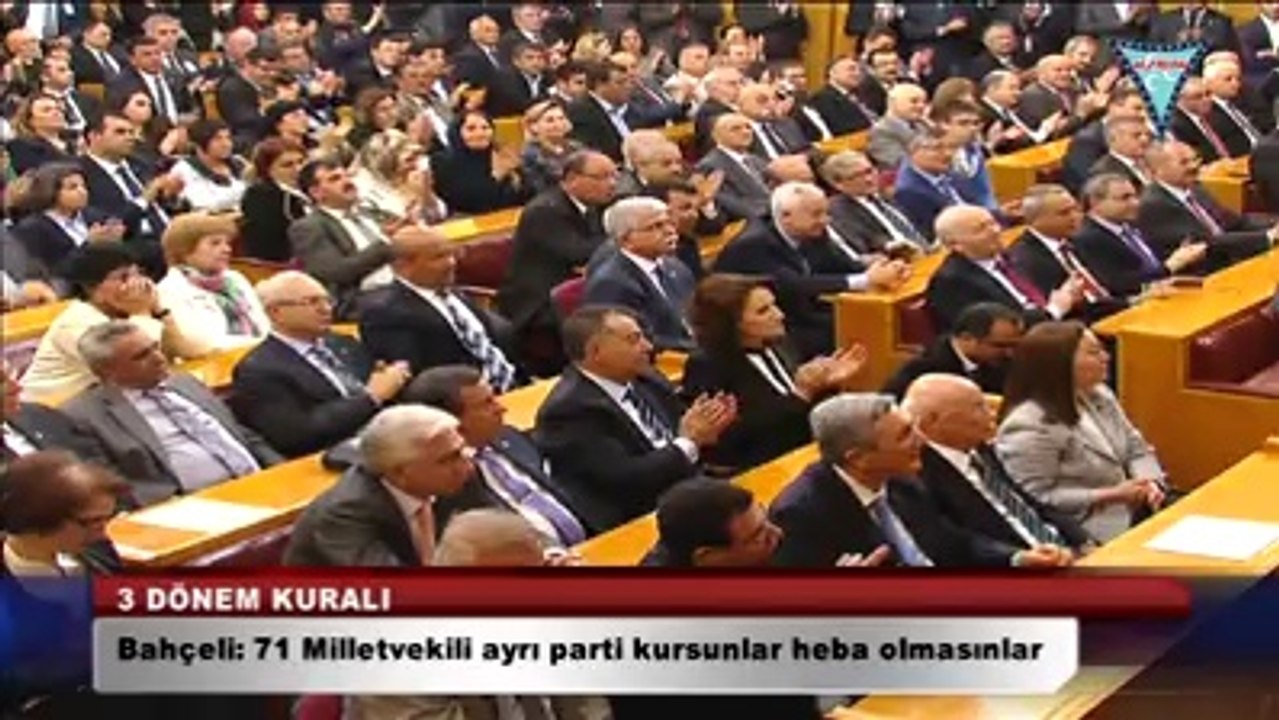 Devlet Bahçeli: "71 Milletvekili ayrı parti kursunlar heba olmasınlar" dedi.