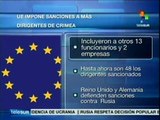 UE decide imponer sanciones contra otros 13 dirigentes en Crimea