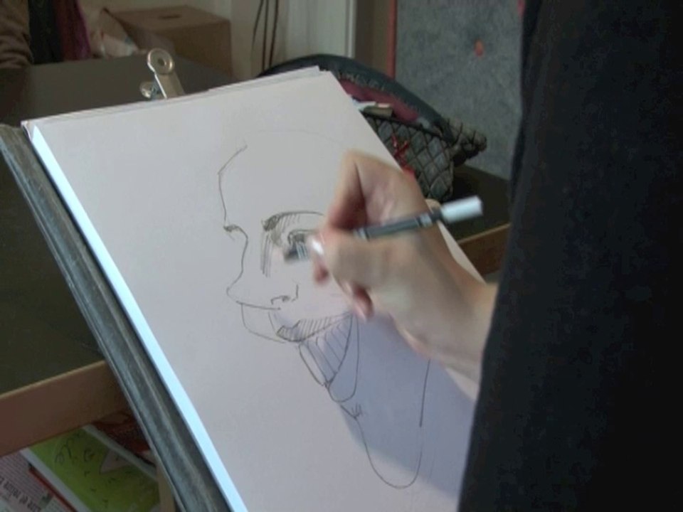 Carmine caricaturiste en Savoie