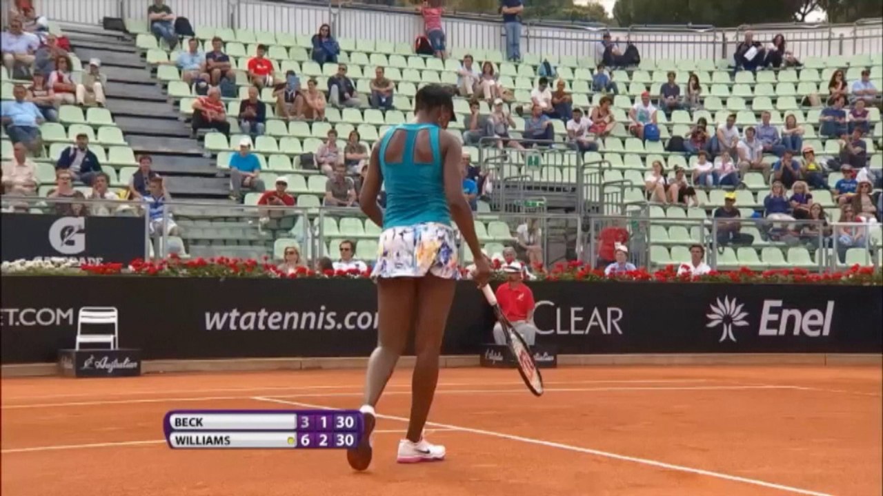 Rom: Venus Williams erteilt Beck Lektion