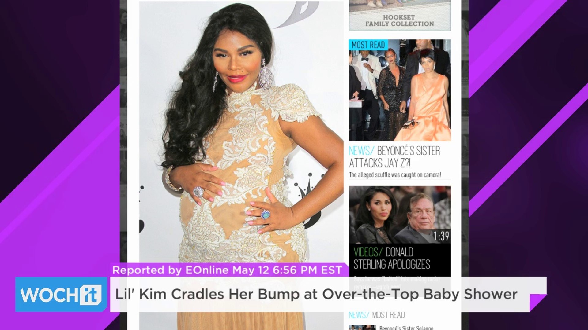 ⁣Lil' Kim Cradles Her Bump At Over-the-Top Baby Shower