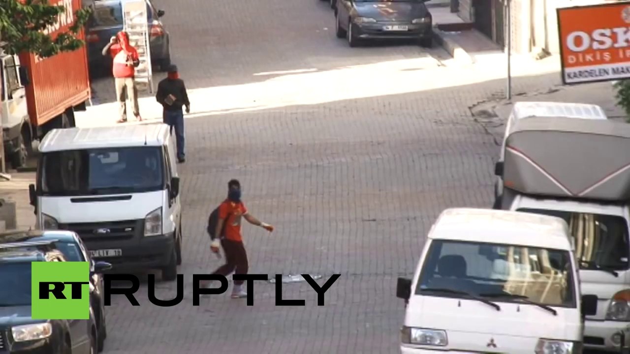 Video: Molotovs, stun grenades explode on Istanbul streets as violence erupts at May Day rally