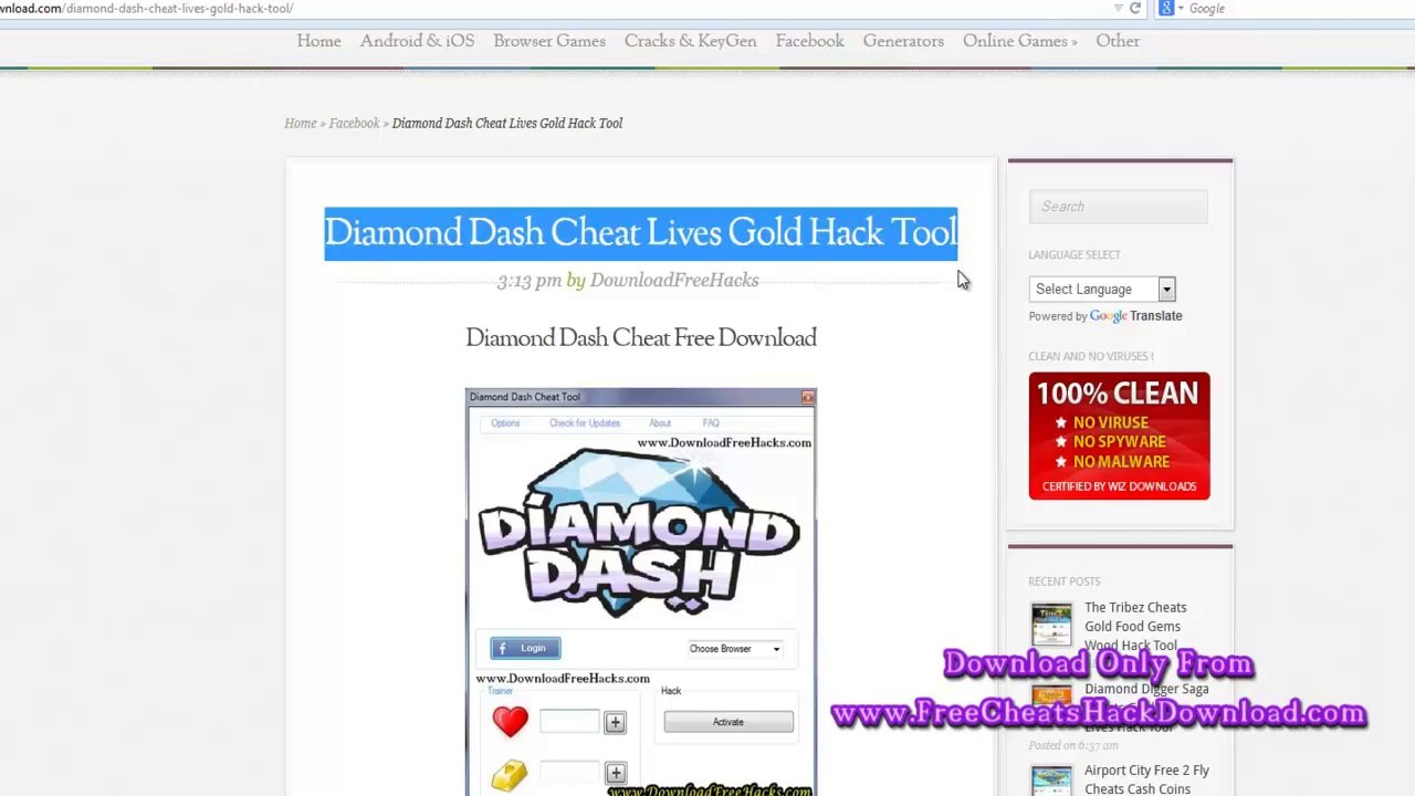 Diamond Dash Hack - No Survey Download (2014 Updated)
