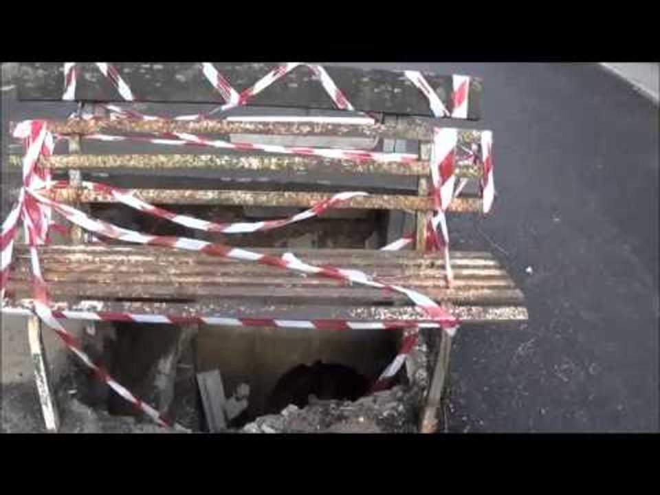 Aversa (CE) - Cimitero, conclusi lavori ripavimentazione: ma resta buca pericolosa (12.05.14)