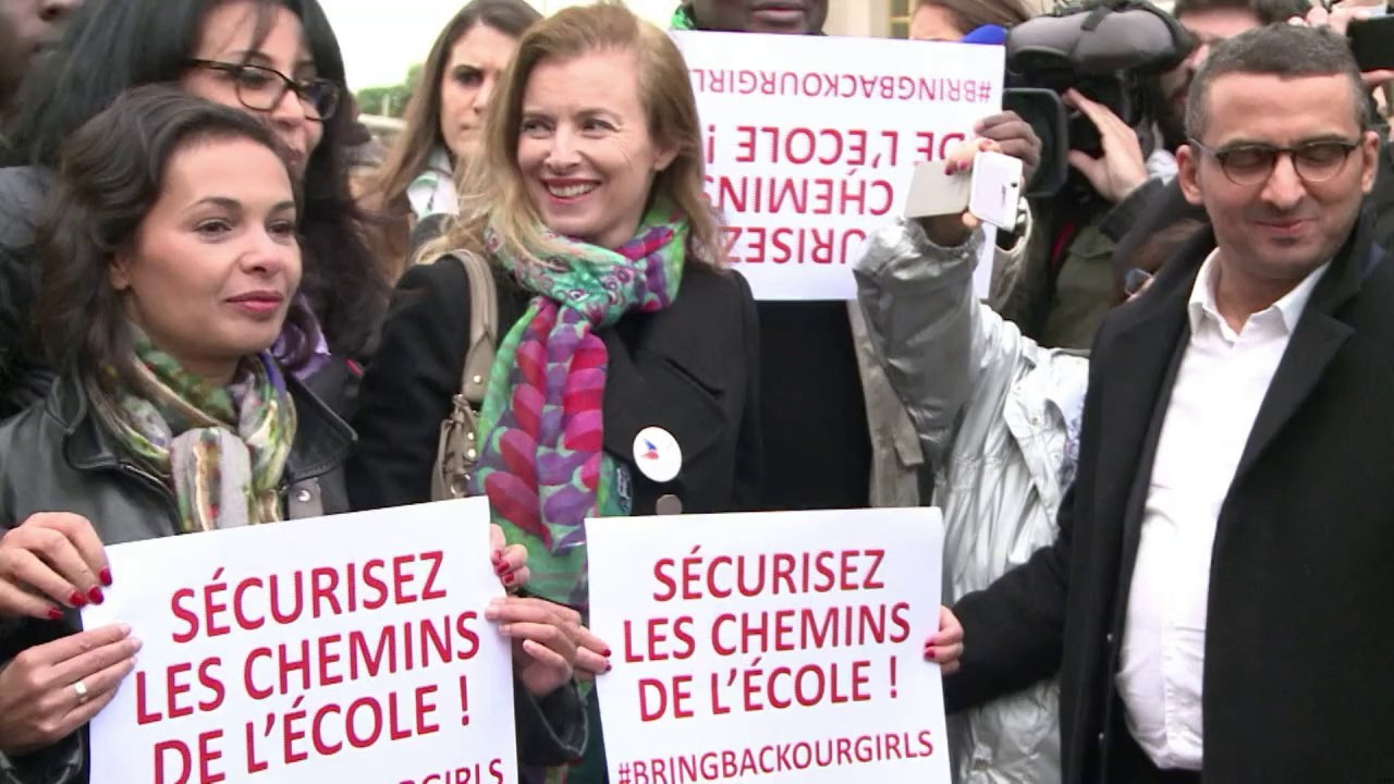 Marche de soutien à Paris aux lycéennes nigériannes enlevées