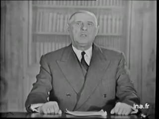 Déclaration du Général de Gaulle sur les accords d'Evian
