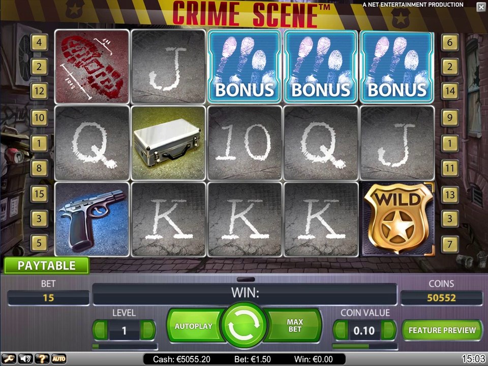 cherrycasino.com - Gameplay Crime Scene Slot Gameplay - (100% Signup Bonus)