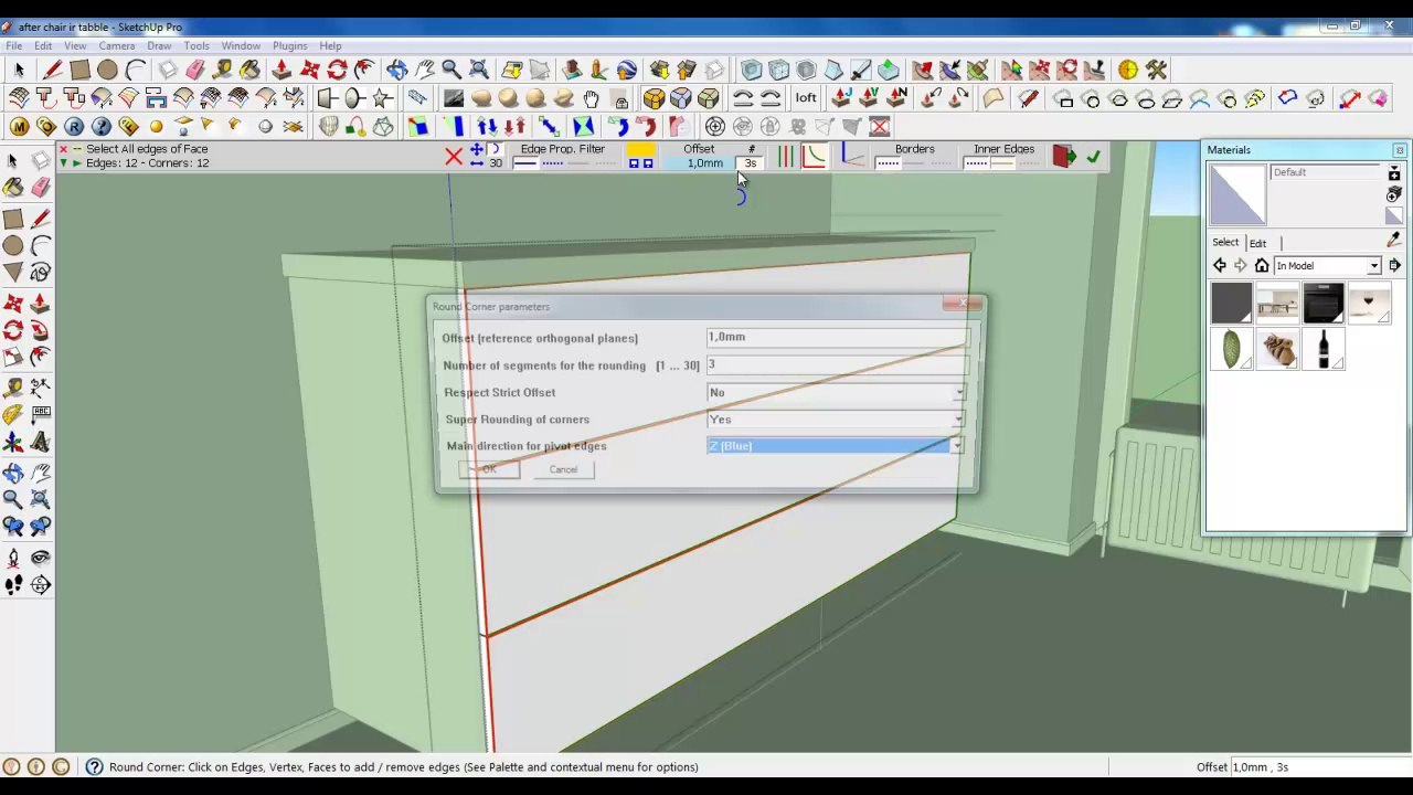 Sketchup Lesson 19 - Comode and close up