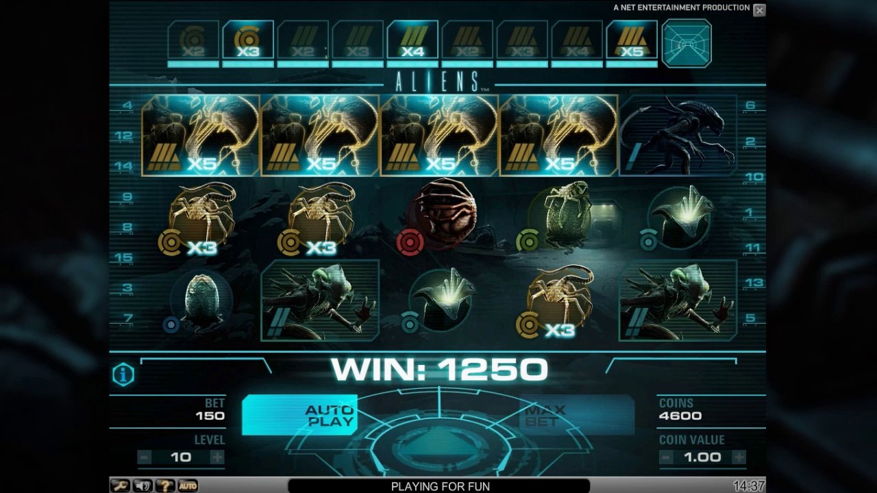 cherrycasino.com - Gameplay Aliens Slot Gameplay - (100% Signup Bonus)