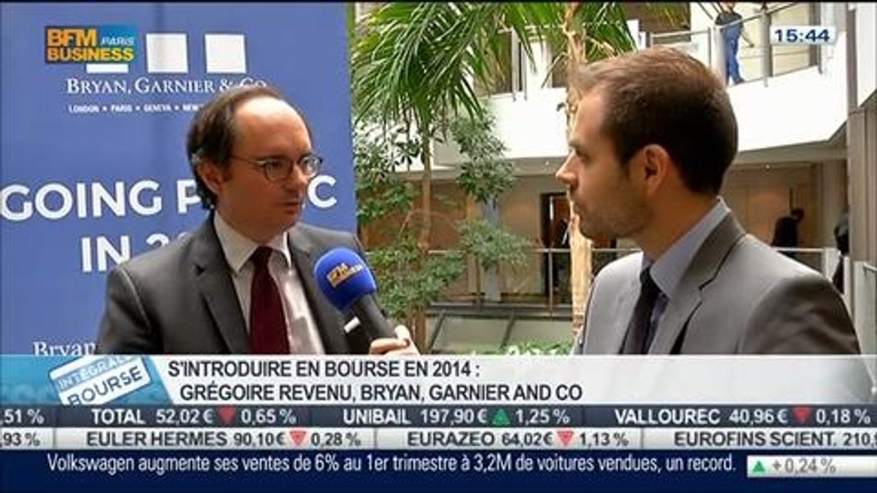 Marchés actions: s'introduire en bourse en 2014 ?: Grégoire Revenu, dans Intégrale Bourse – 13/05