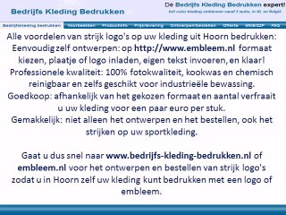 Kleding bedrukken Hoorn