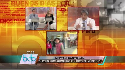 Neptalí Santillán: Huelga médica se debe a un protagonismo político de médicos