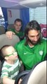Jay Beatty on bus with Glasgow Celtic FC singing HAIL HAIL