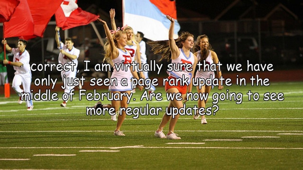 The Latest Page Rank Update From Google