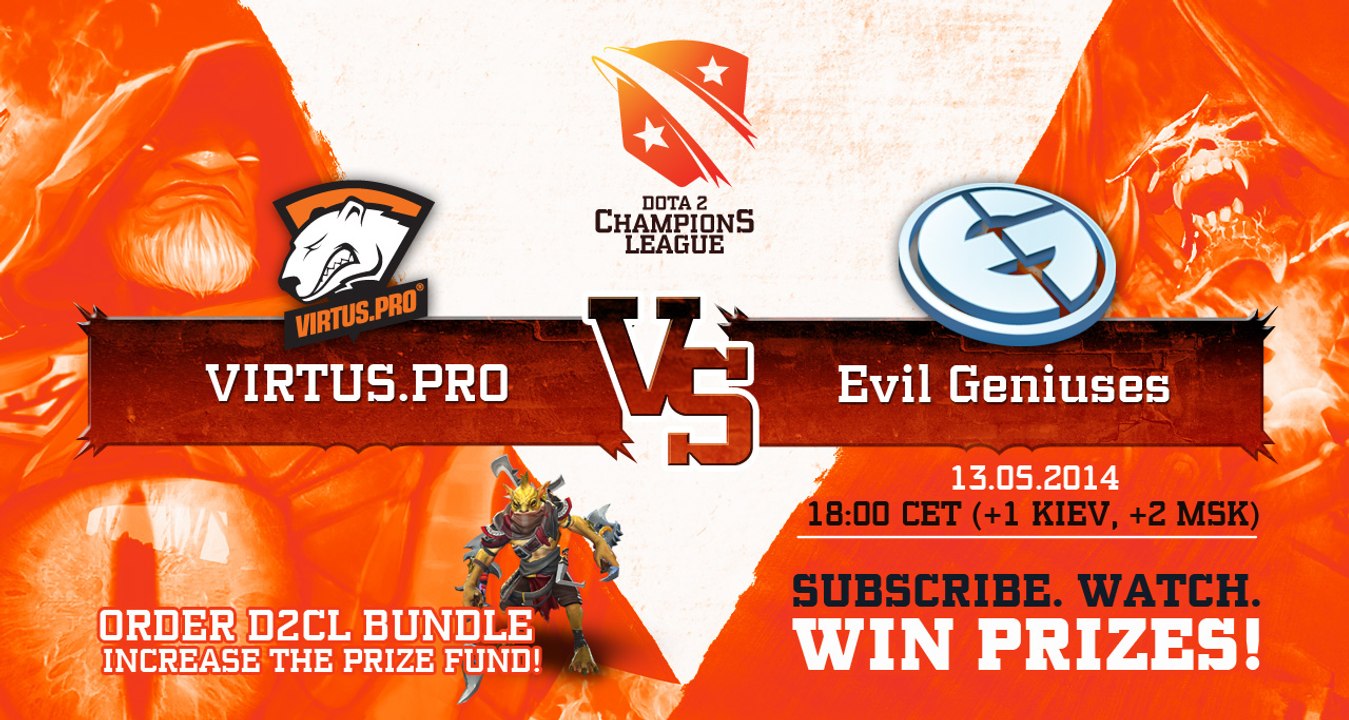 Evil Geniuses vs Virtus Pro Game 1 - Dota 2 Champions League - @TobiWanDOTA