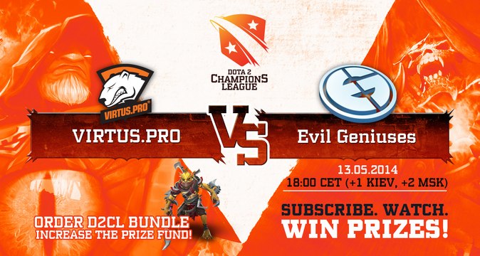 Evil Geniuses vs Virtus Pro Game 1 - Dota 2 Champions League - @TobiWanDOTA