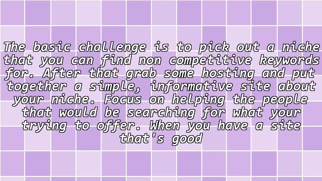 Earning multiple streams of income with simple, niche specific sites