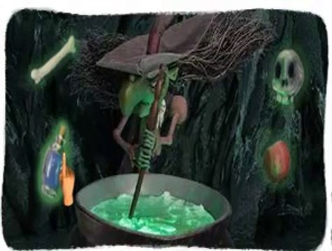 La bruja de Halloween, doodle con pócima secreta para Google