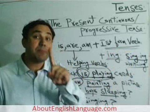 Present continuous/ progressive tense