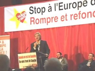 PATRICK LE HYARIC : EUROPEENNE, MEETING FRONT DE GAUCHE A GRIGNY