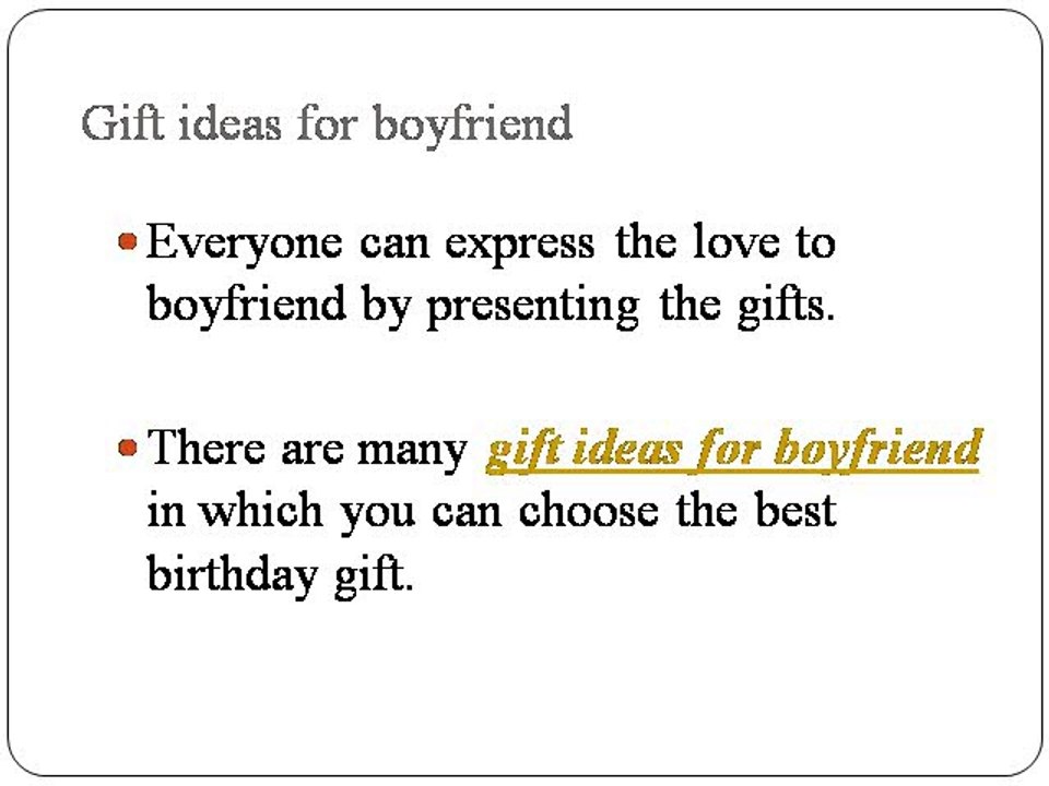 Boyfriend birthday gift ideas