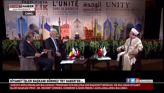 Diyanet İşleri Başkanı Prof. Dr. Mehmet Görmez Trt Haber'de...