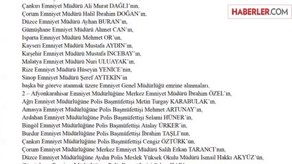 16 İlin Emniyet Müdürü Görevden Alındı