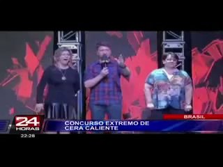 Brasil: hombres reciben baldazos de cera caliente en programa de televisión