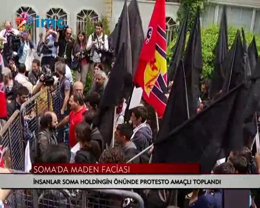 Soma Holding önünde eylem
