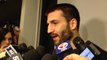 Patrice Bergeron after the Bruins morning skate