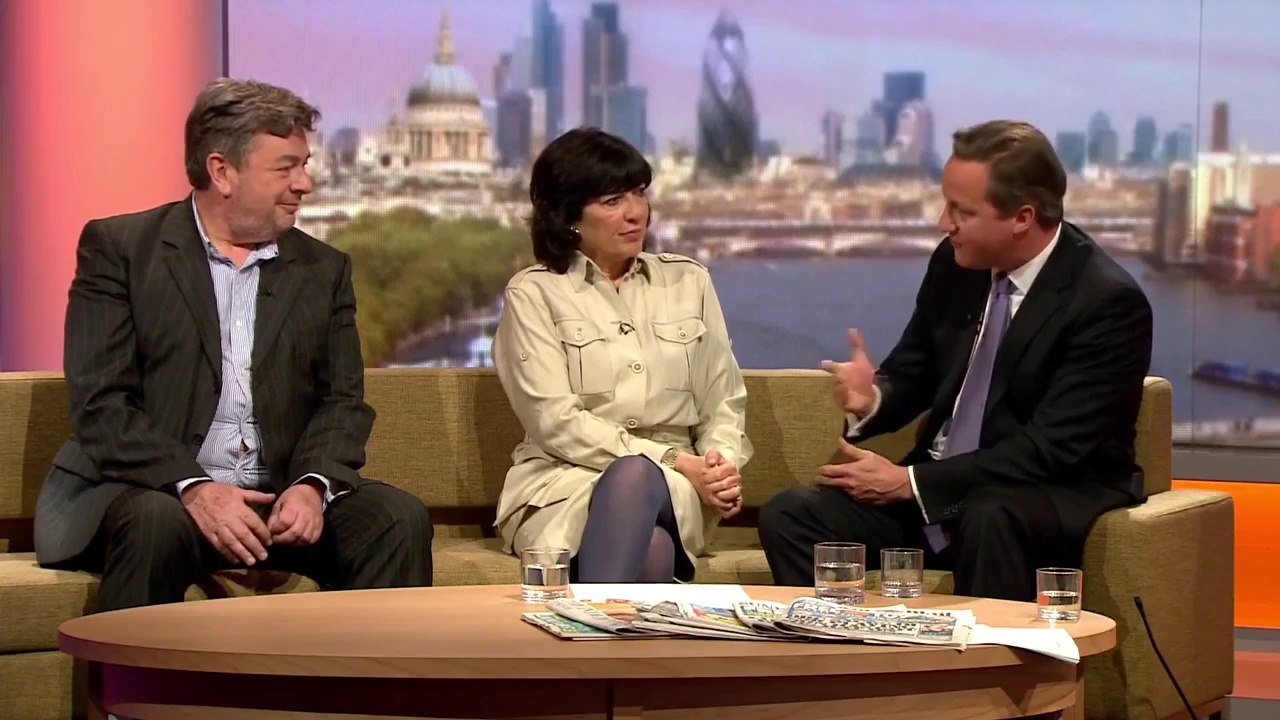 Andrew Marr tells David Cameron to shut up (11May14)