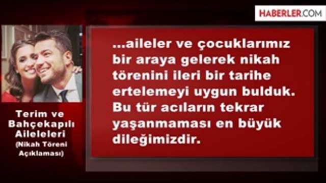 Fatih Terim, Kızının Nikah Törenini İptal Etti