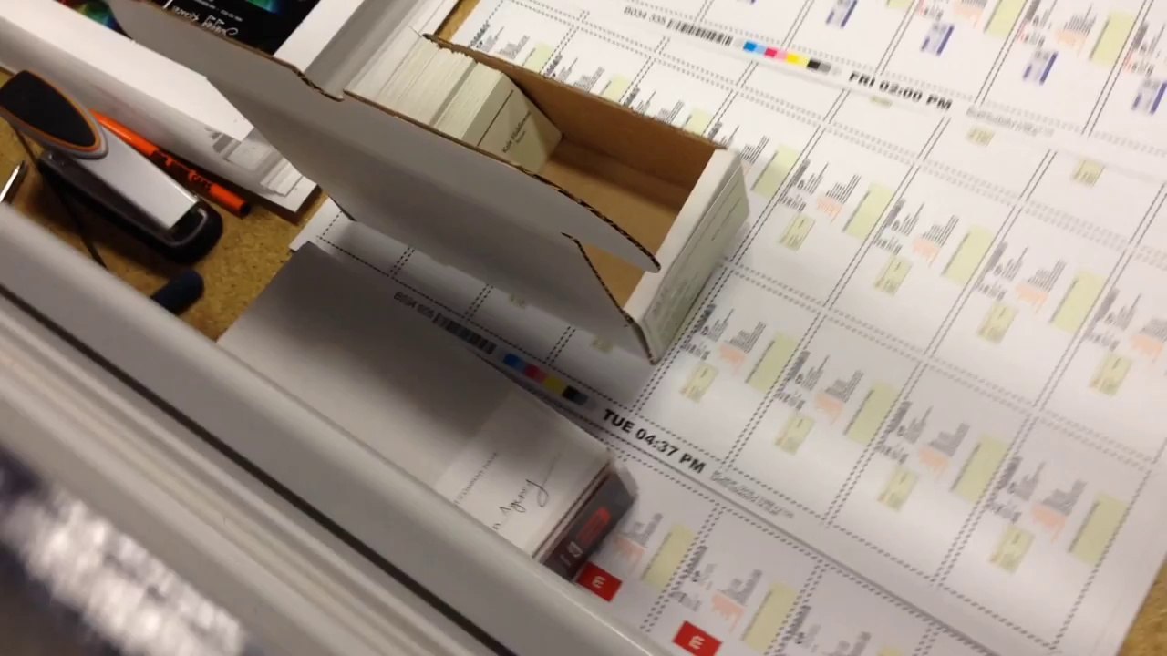 Business Cards Sheets Ready for Cutting
