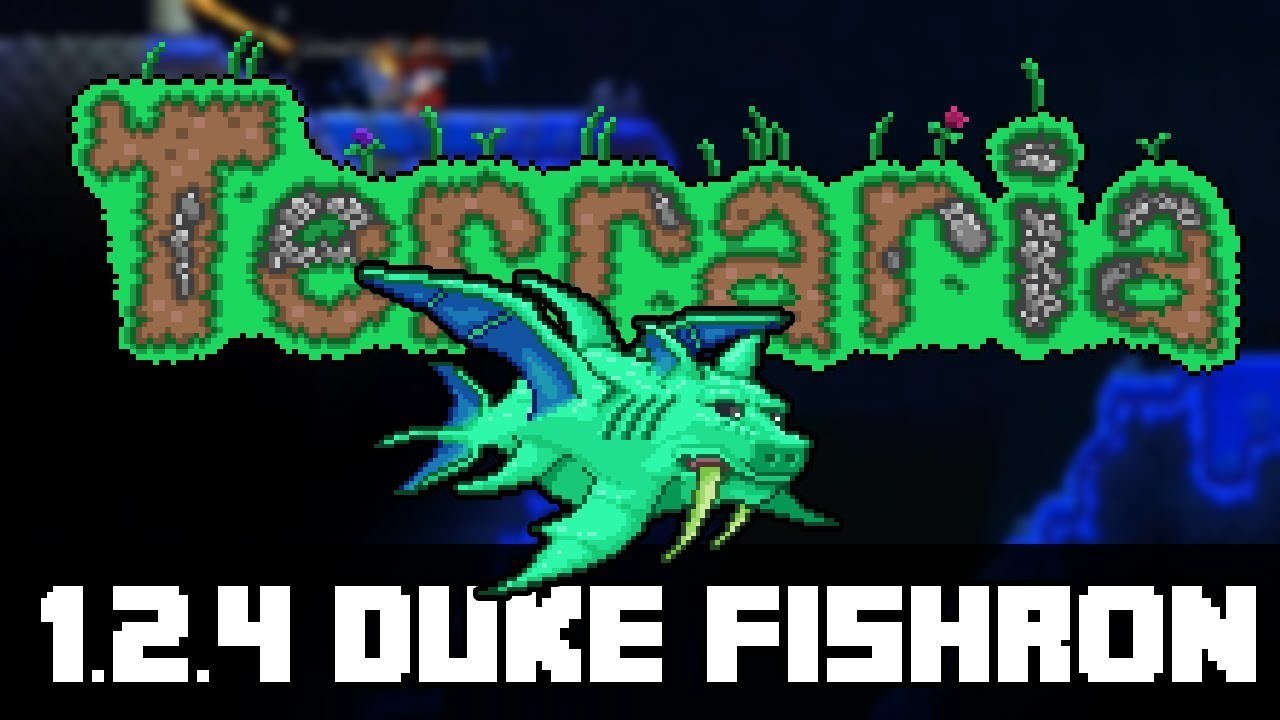 Terraria 1.2.4 - Duke Fishron (NEW BOSS) FULL FIGHT! - ChippyGaming HD