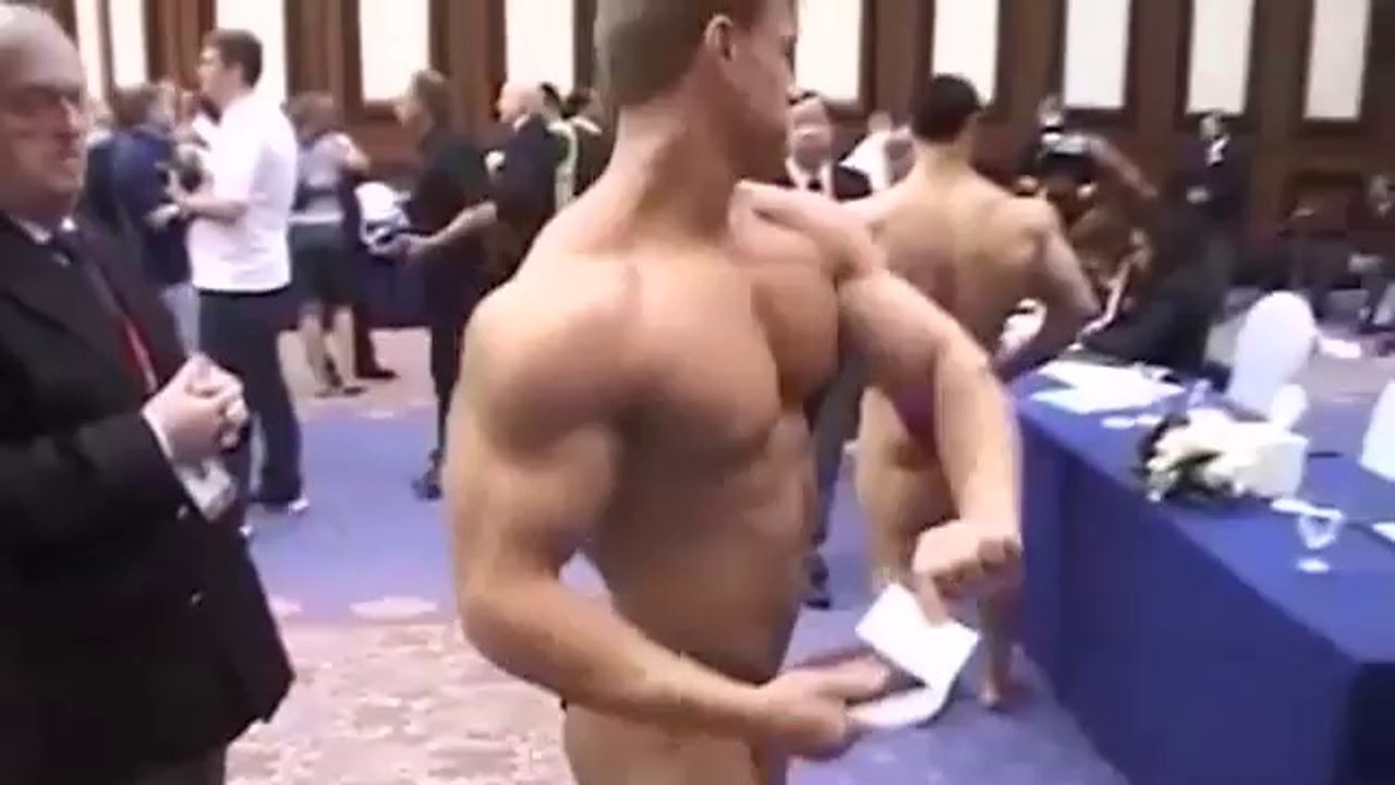 Backstage at the Weigh-In