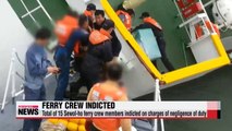 Sewol-ho ferry crew members indicted