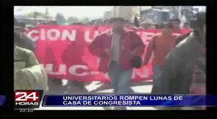 Rubén Condori denuncia que estudiantes universitarios atacaron su casa en Puno